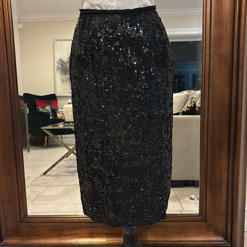 Modi Vintage Pure Indian Silk Sequin Skirt Size 12